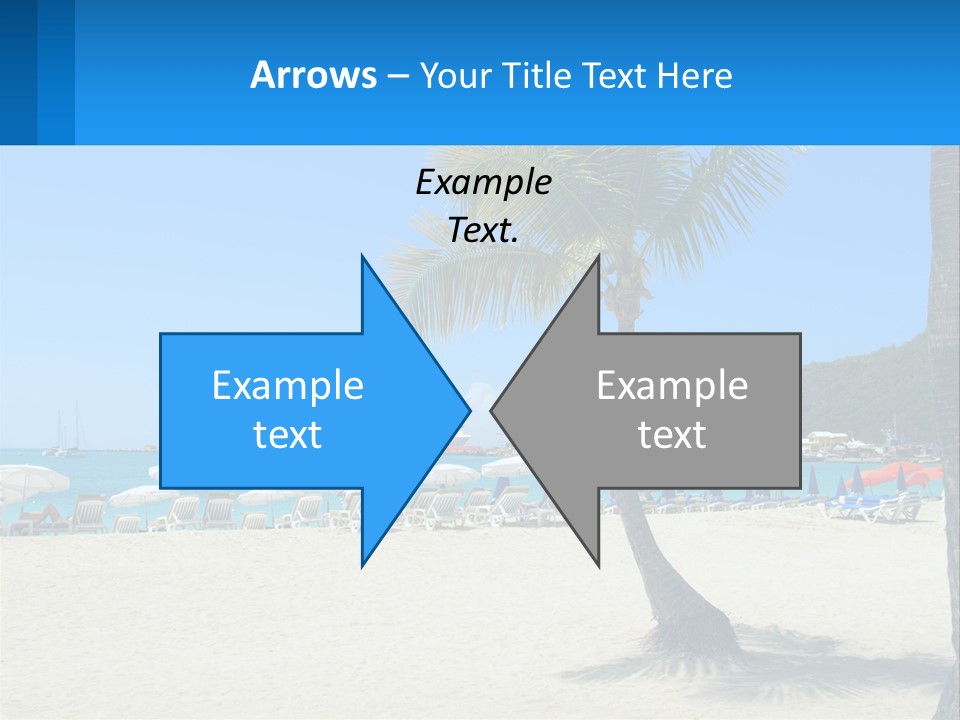 A Palm Tree On A Beach With A Cruise Ship In The Background PowerPoint Template