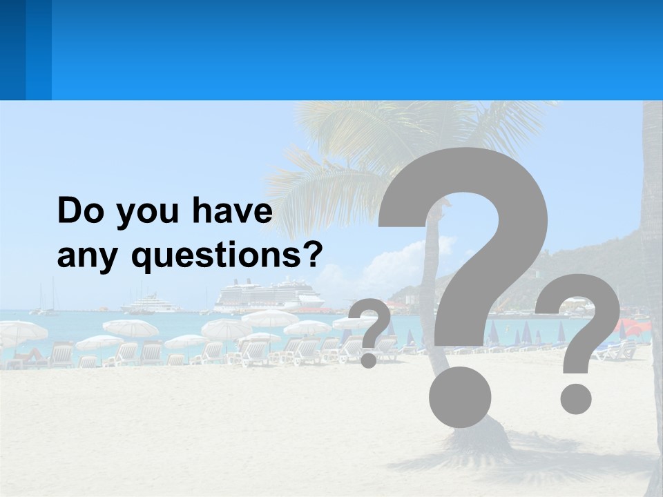 A Palm Tree On A Beach With A Cruise Ship In The Background PowerPoint Template