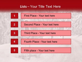 A Stop Light On A Snowy Road With Trees In The Background PowerPoint Template