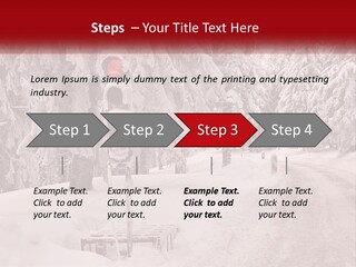 A Stop Light On A Snowy Road With Trees In The Background PowerPoint Template