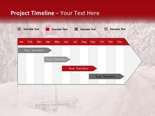 A Stop Light On A Snowy Road With Trees In The Background PowerPoint Template