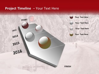 A Stop Light On A Snowy Road With Trees In The Background PowerPoint Template