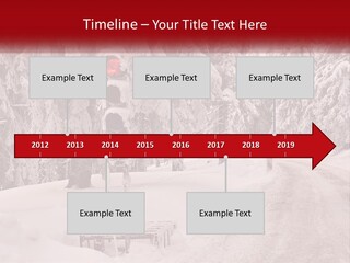 A Stop Light On A Snowy Road With Trees In The Background PowerPoint Template