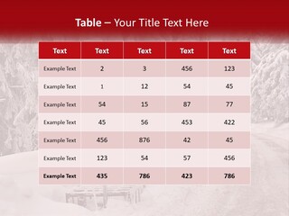 A Stop Light On A Snowy Road With Trees In The Background PowerPoint Template