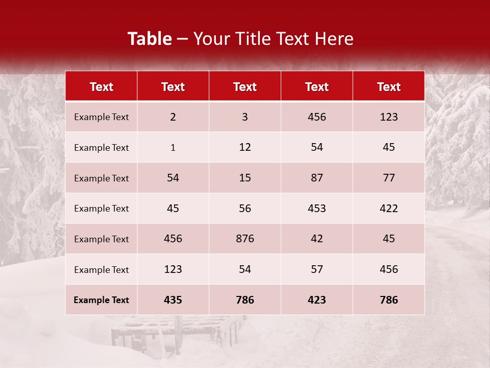 A Stop Light On A Snowy Road With Trees In The Background PowerPoint Template