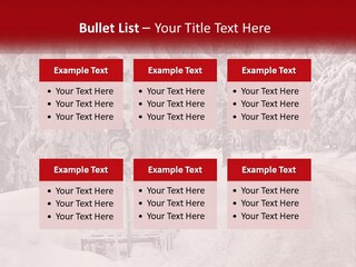 A Stop Light On A Snowy Road With Trees In The Background PowerPoint Template