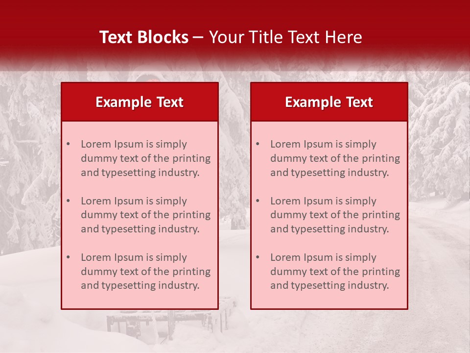 A Stop Light On A Snowy Road With Trees In The Background PowerPoint Template