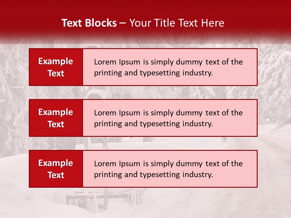 A Stop Light On A Snowy Road With Trees In The Background PowerPoint Template