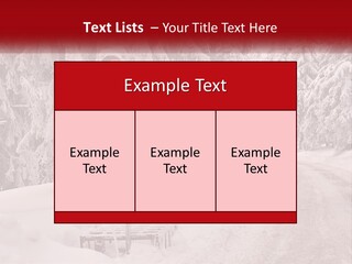 A Stop Light On A Snowy Road With Trees In The Background PowerPoint Template