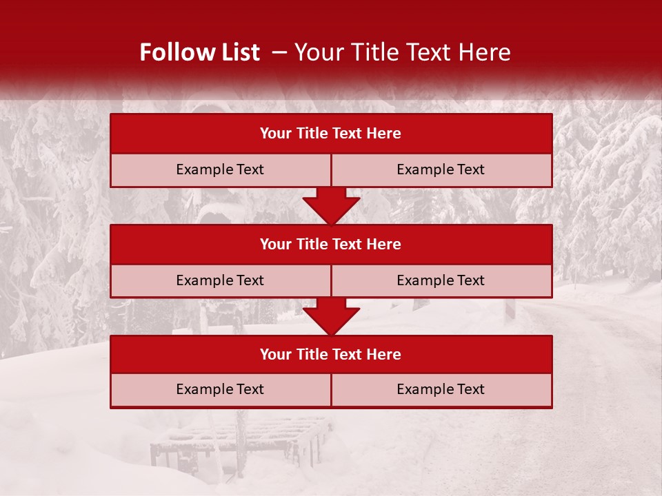 A Stop Light On A Snowy Road With Trees In The Background PowerPoint Template