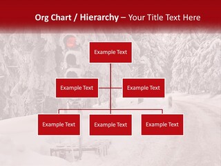 A Stop Light On A Snowy Road With Trees In The Background PowerPoint Template