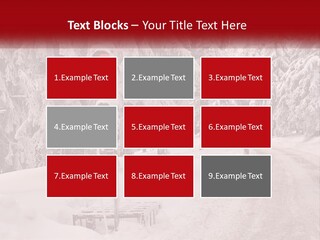 A Stop Light On A Snowy Road With Trees In The Background PowerPoint Template