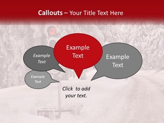 A Stop Light On A Snowy Road With Trees In The Background PowerPoint Template