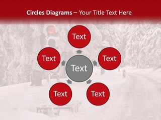 A Stop Light On A Snowy Road With Trees In The Background PowerPoint Template
