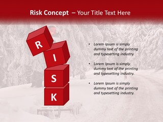 A Stop Light On A Snowy Road With Trees In The Background PowerPoint Template