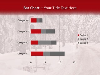 A Stop Light On A Snowy Road With Trees In The Background PowerPoint Template