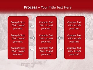A Stop Light On A Snowy Road With Trees In The Background PowerPoint Template