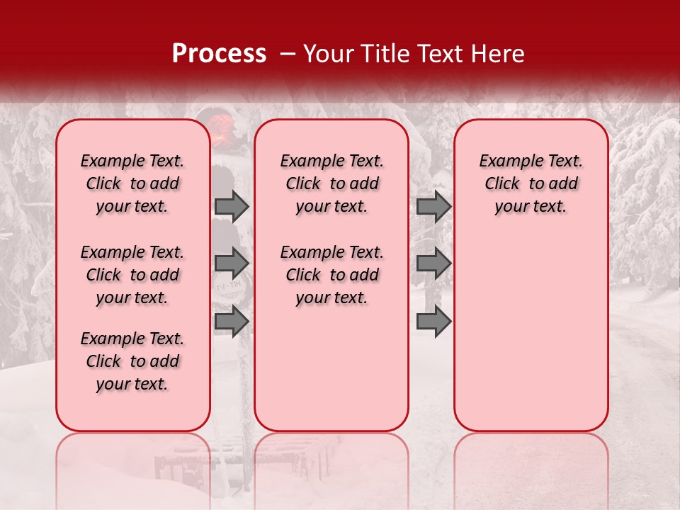 A Stop Light On A Snowy Road With Trees In The Background PowerPoint Template