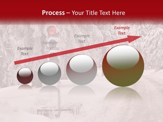 A Stop Light On A Snowy Road With Trees In The Background PowerPoint Template