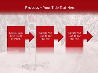 A Stop Light On A Snowy Road With Trees In The Background PowerPoint Template