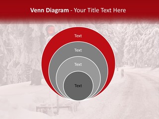 A Stop Light On A Snowy Road With Trees In The Background PowerPoint Template