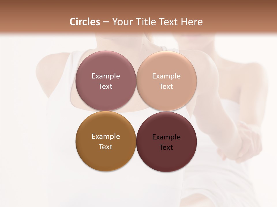 A Woman In A White Tank Top Is Doing Yoga PowerPoint Template