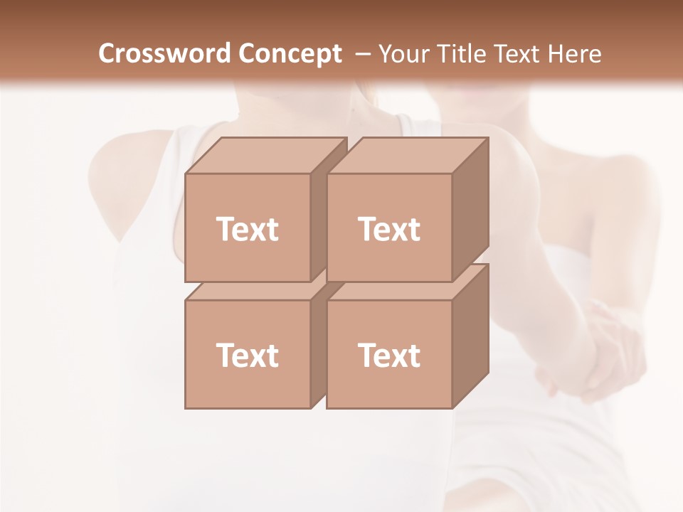 A Woman In A White Tank Top Is Doing Yoga PowerPoint Template