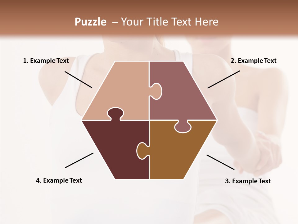 A Woman In A White Tank Top Is Doing Yoga PowerPoint Template