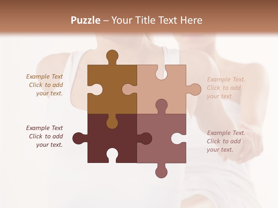 A Woman In A White Tank Top Is Doing Yoga PowerPoint Template