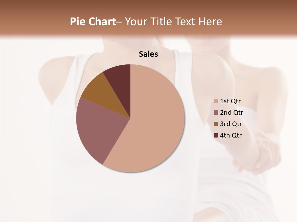 A Woman In A White Tank Top Is Doing Yoga PowerPoint Template