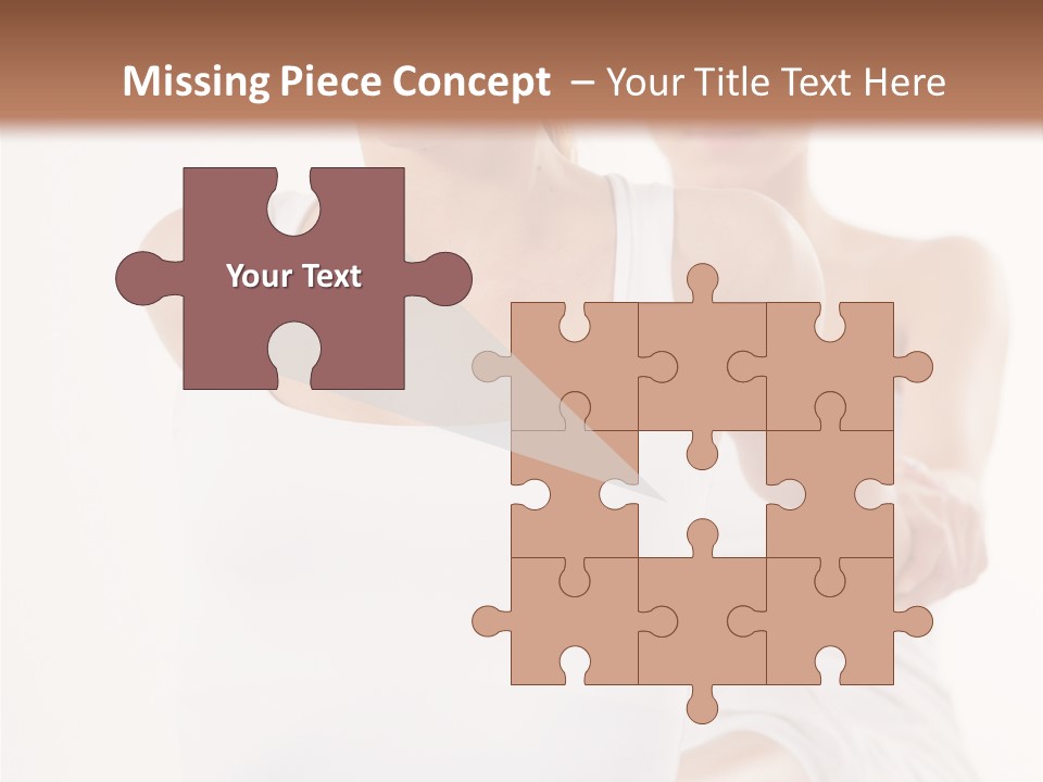 A Woman In A White Tank Top Is Doing Yoga PowerPoint Template