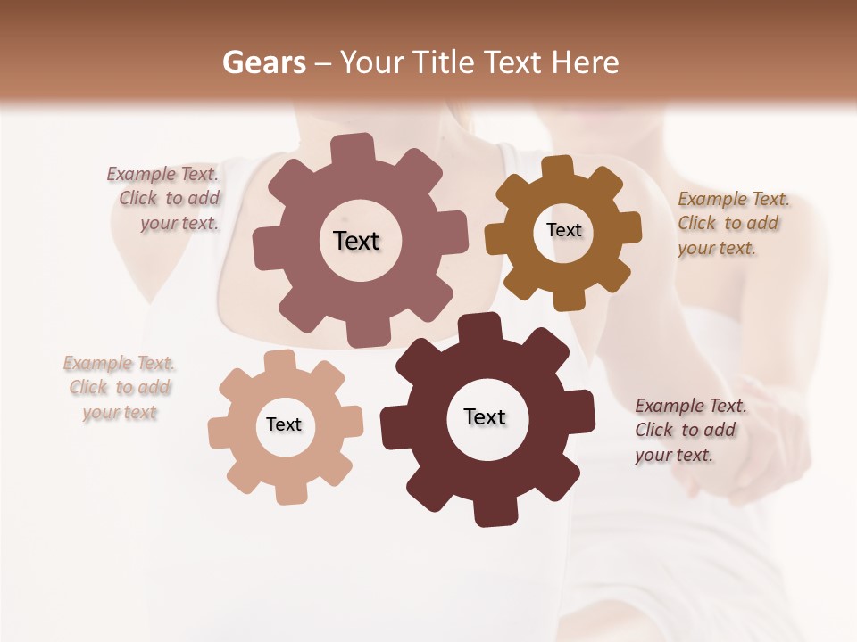 A Woman In A White Tank Top Is Doing Yoga PowerPoint Template