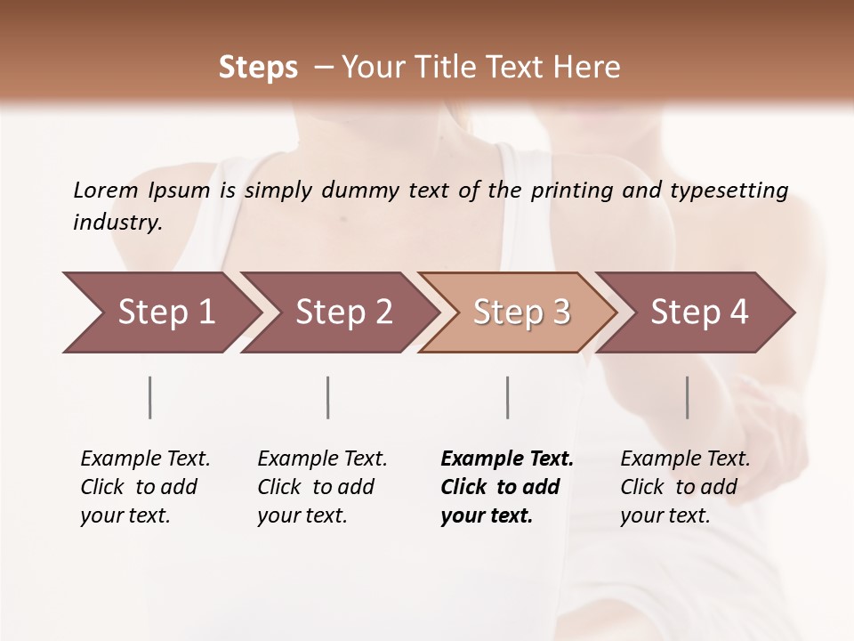 A Woman In A White Tank Top Is Doing Yoga PowerPoint Template