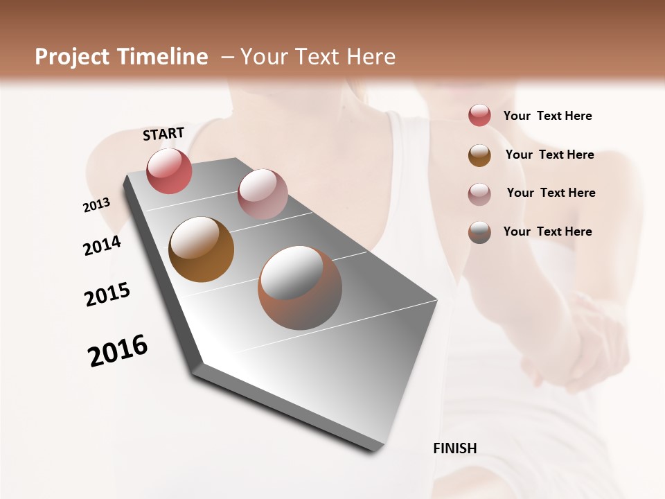 A Woman In A White Tank Top Is Doing Yoga PowerPoint Template