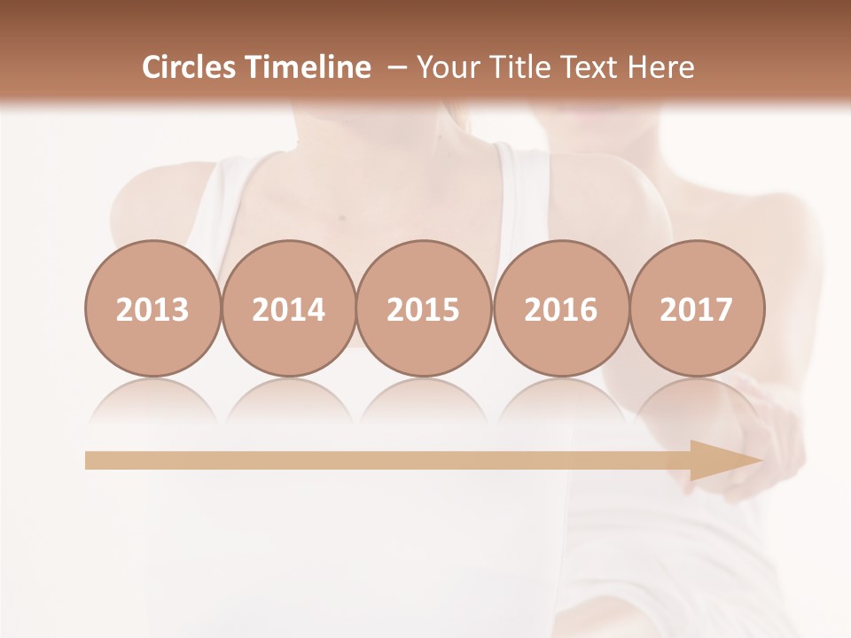 A Woman In A White Tank Top Is Doing Yoga PowerPoint Template