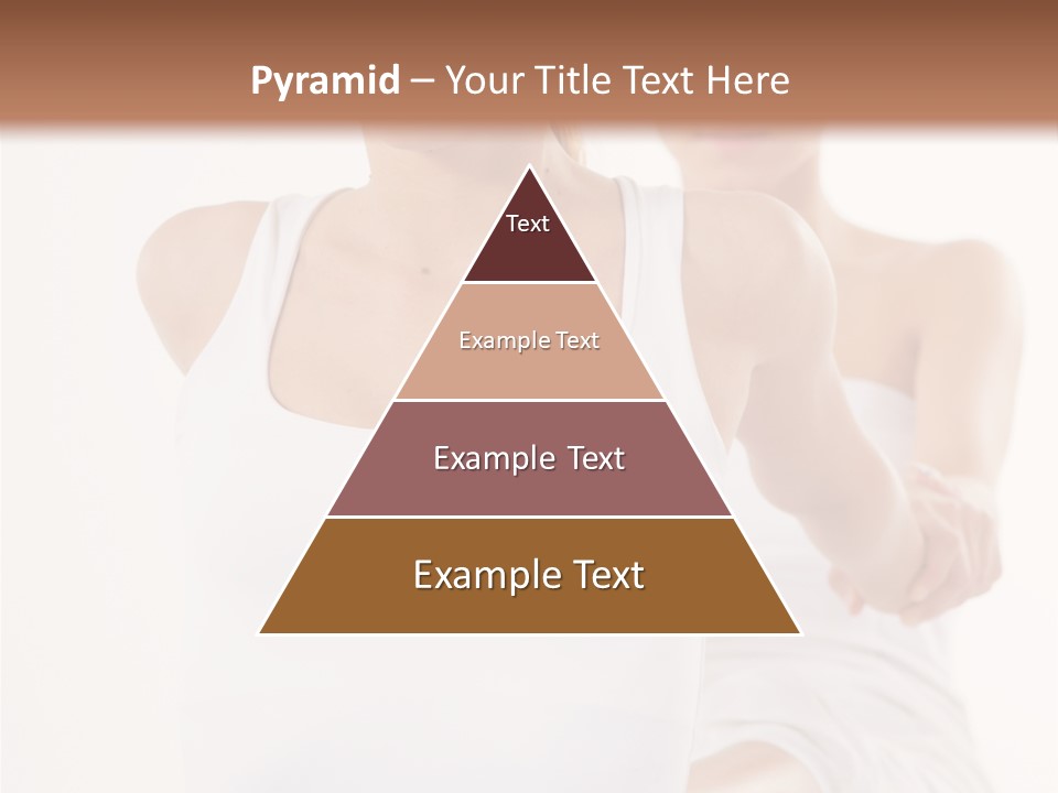 A Woman In A White Tank Top Is Doing Yoga PowerPoint Template