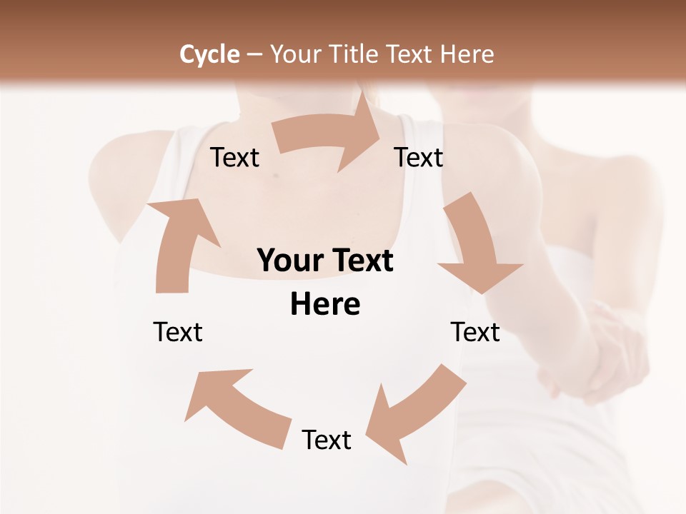 A Woman In A White Tank Top Is Doing Yoga PowerPoint Template