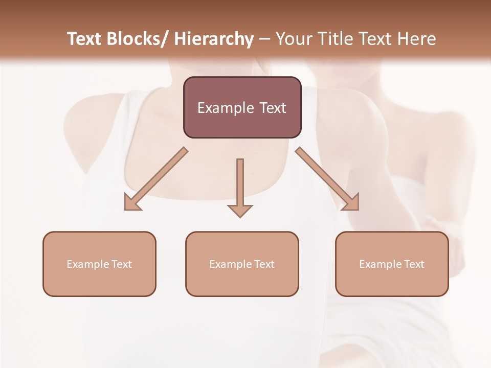 A Woman In A White Tank Top Is Doing Yoga PowerPoint Template