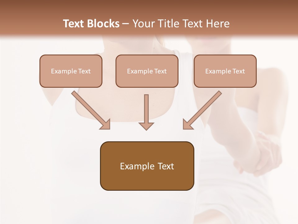 A Woman In A White Tank Top Is Doing Yoga PowerPoint Template