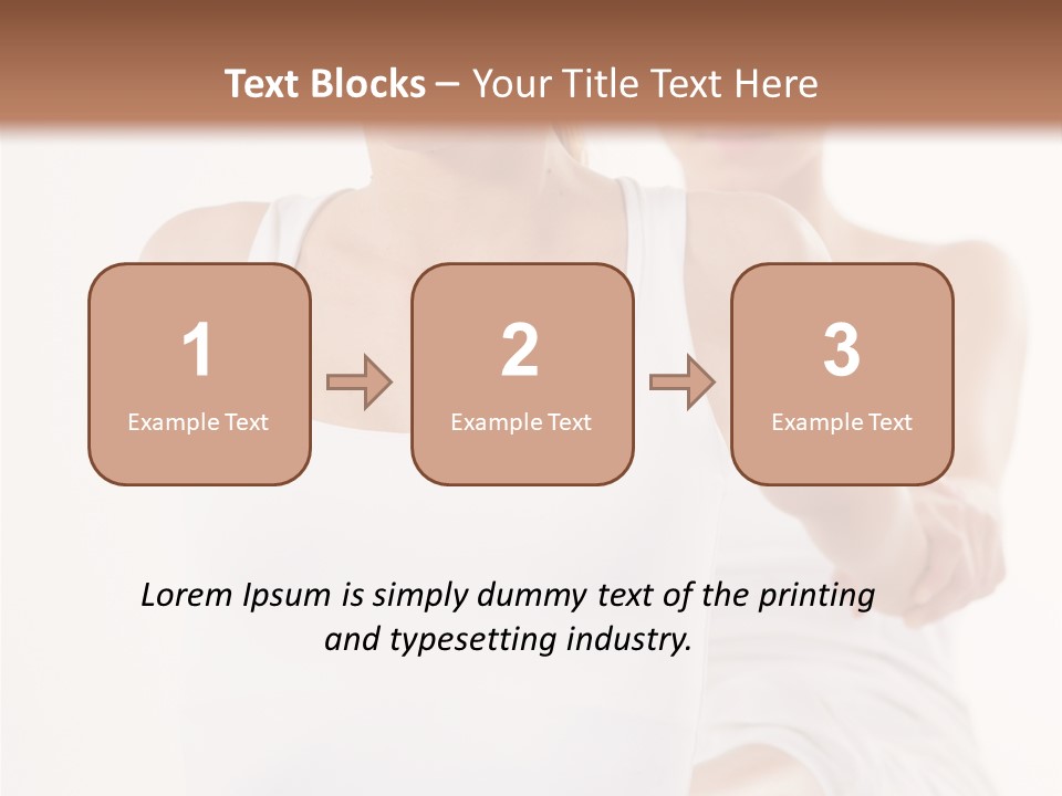 A Woman In A White Tank Top Is Doing Yoga PowerPoint Template