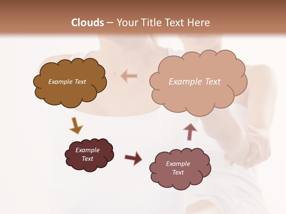 A Woman In A White Tank Top Is Doing Yoga PowerPoint Template