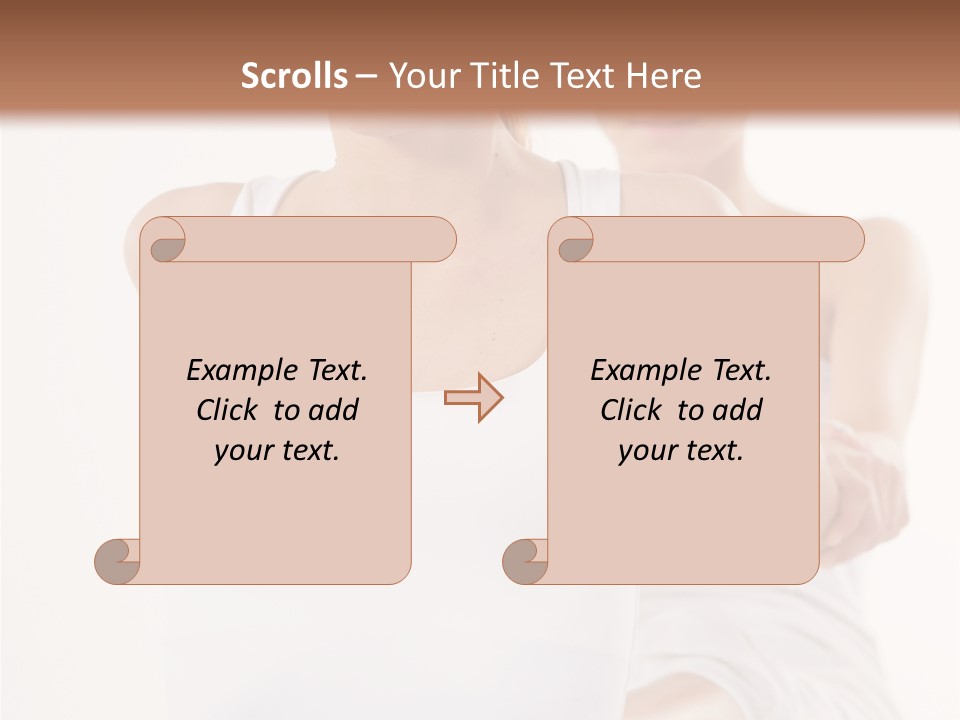 A Woman In A White Tank Top Is Doing Yoga PowerPoint Template