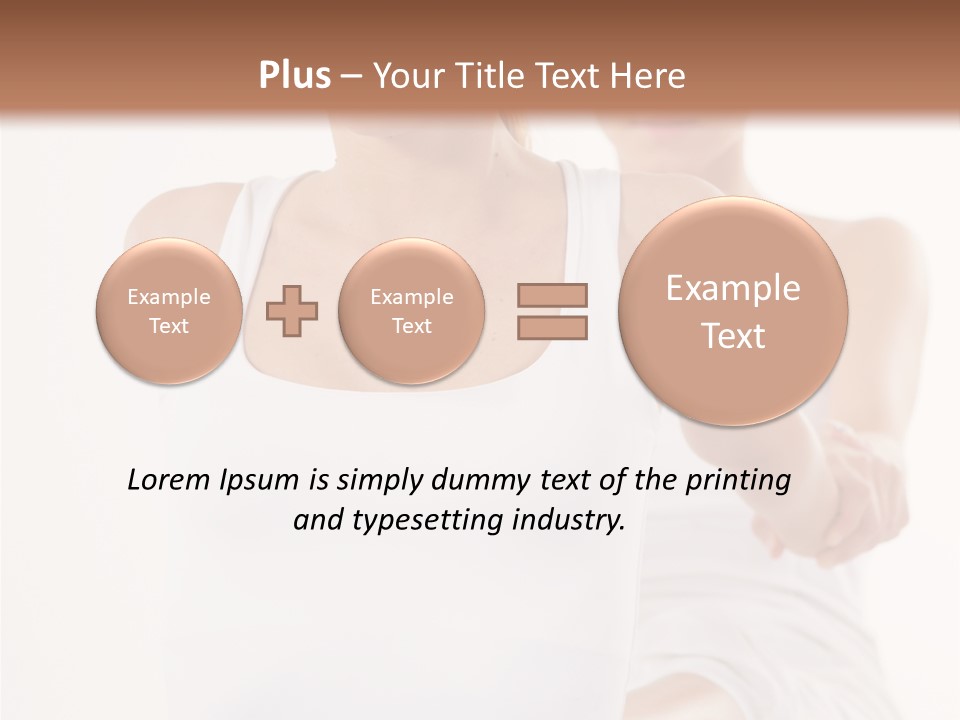 A Woman In A White Tank Top Is Doing Yoga PowerPoint Template