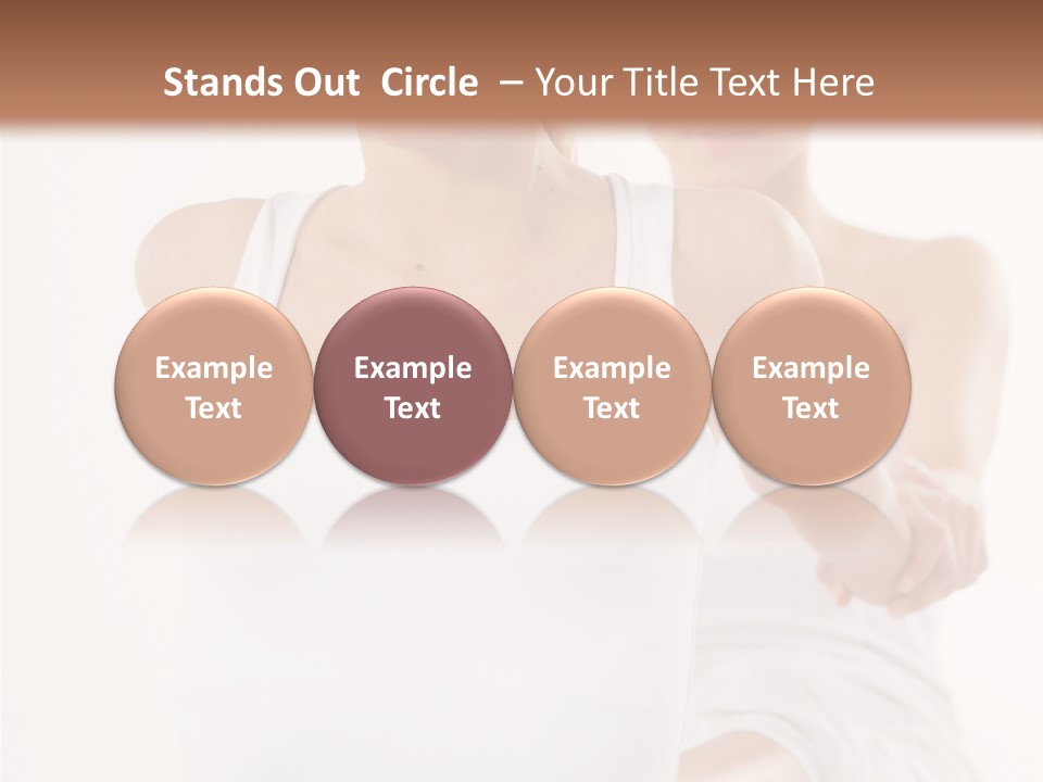 A Woman In A White Tank Top Is Doing Yoga PowerPoint Template