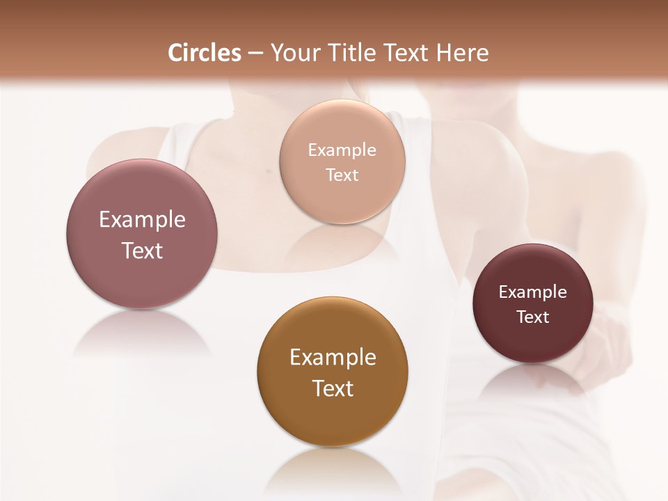 A Woman In A White Tank Top Is Doing Yoga PowerPoint Template