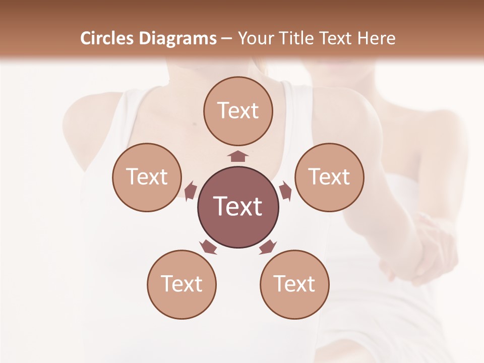 A Woman In A White Tank Top Is Doing Yoga PowerPoint Template