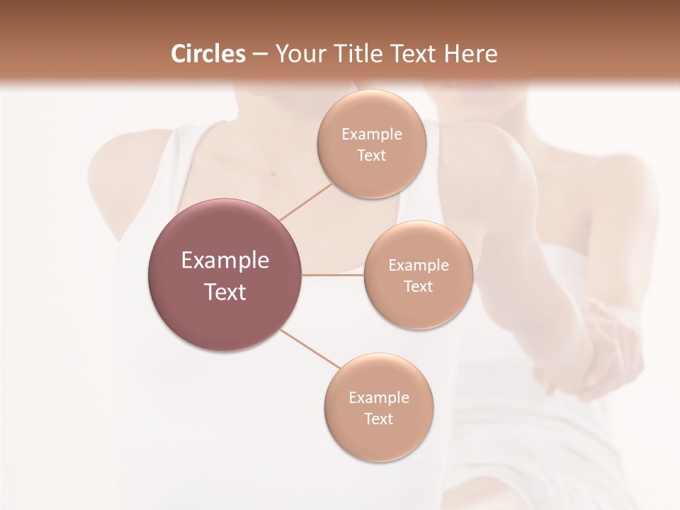 A Woman In A White Tank Top Is Doing Yoga PowerPoint Template