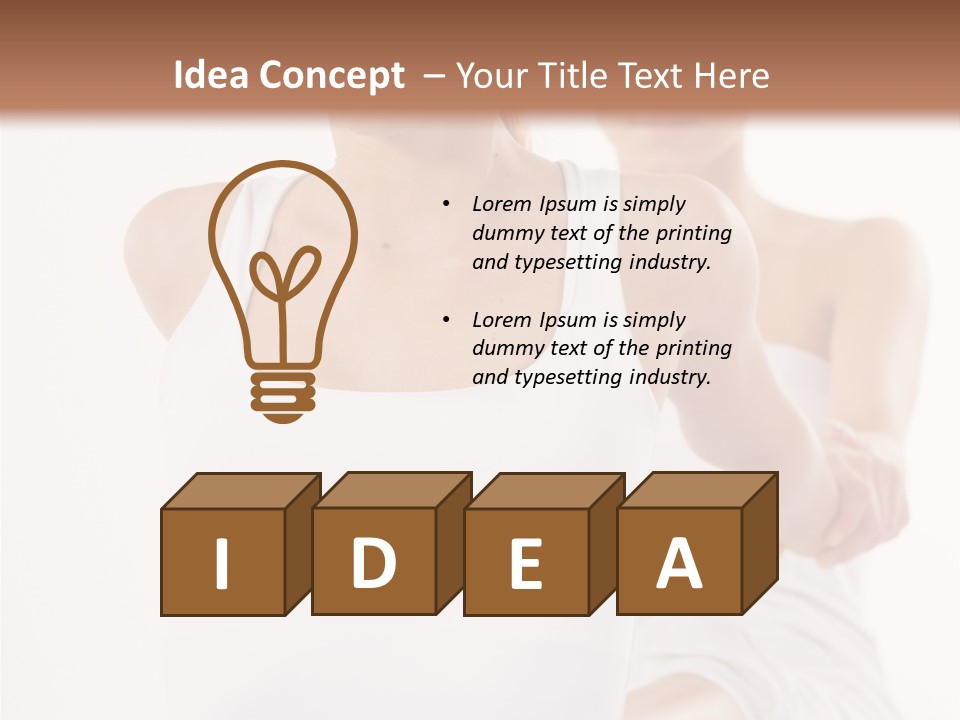 A Woman In A White Tank Top Is Doing Yoga PowerPoint Template