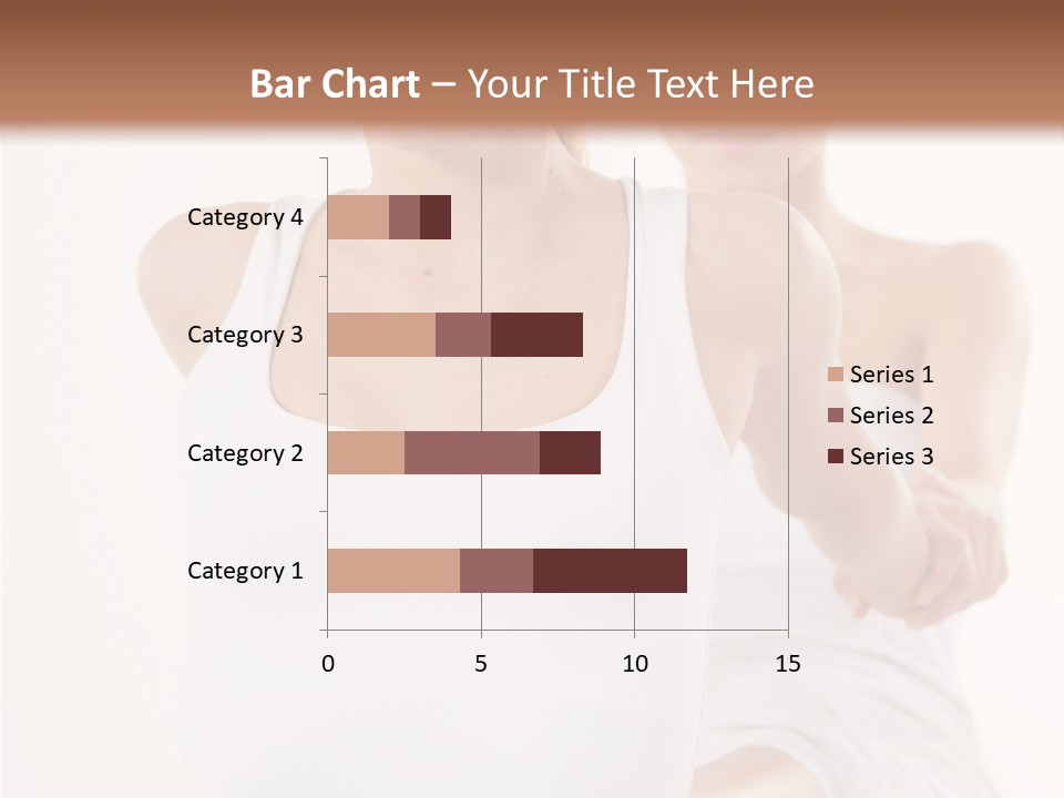 A Woman In A White Tank Top Is Doing Yoga PowerPoint Template