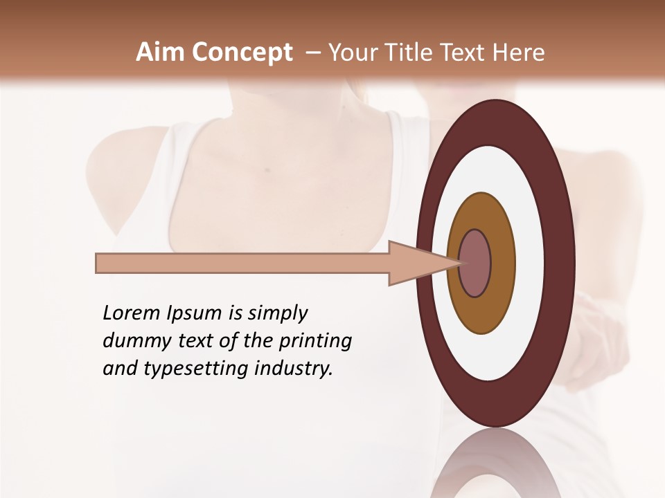 A Woman In A White Tank Top Is Doing Yoga PowerPoint Template